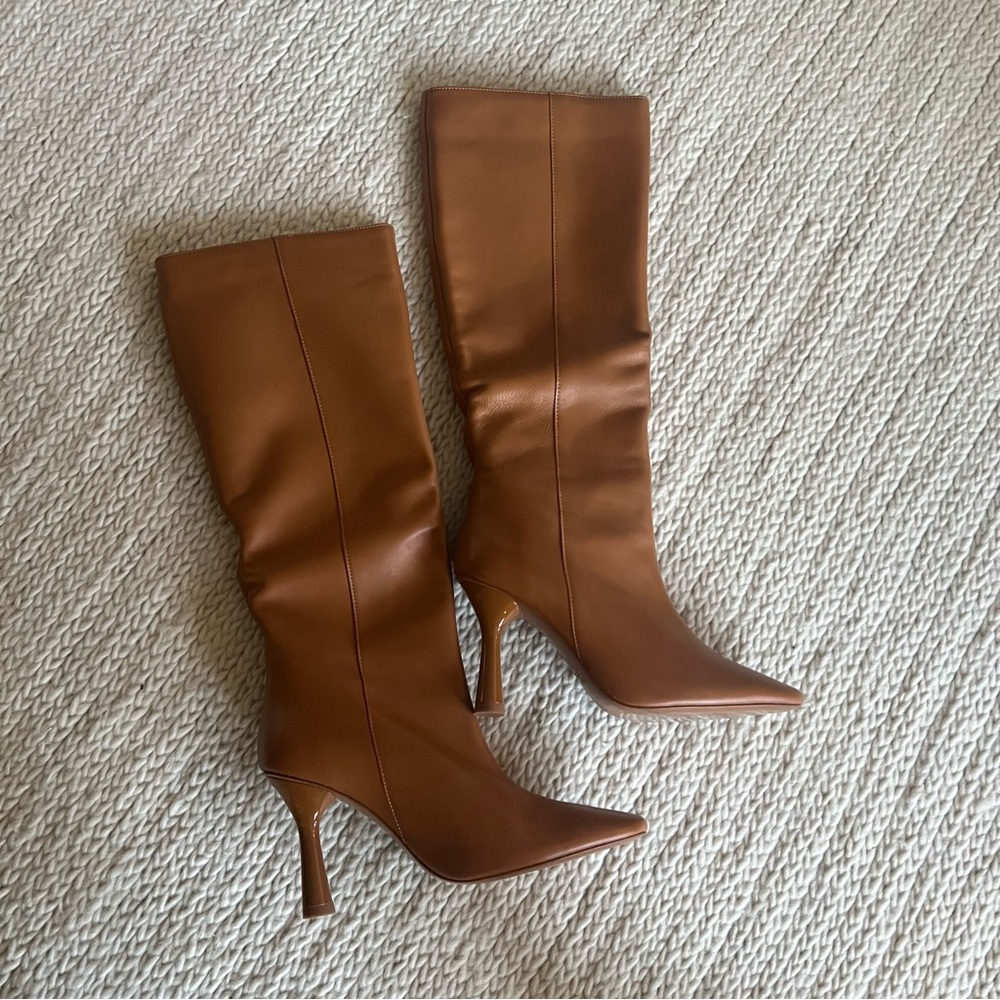 Mango Tall Tan Boots